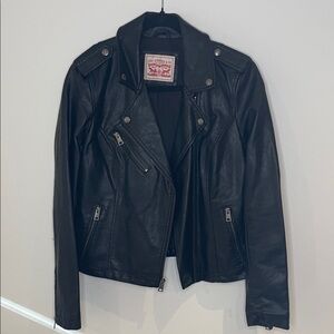 Levi's Women's Classic Black Faux Leather Biker Jacket